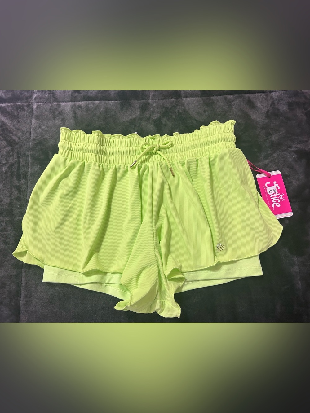Justice Girls Flutter Shorts, Green